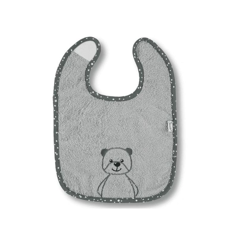 Bavoir velcro Baylee gris