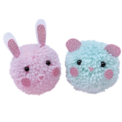 Les ateliers déco - 2 petits animaux pompons à créer