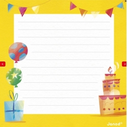 Carte postale puzzle  - Anniversaire chat