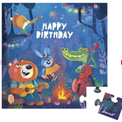 Carte postale puzzle  - Anniversaire foret