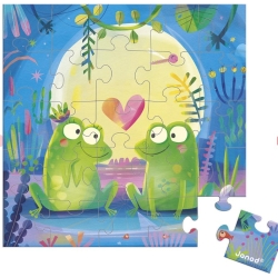 Carte postale puzzle  - Amour dans l'étang