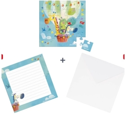 Carte postale puzzle  - Vol en montgolfière