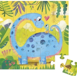 Carte postale puzzle  - Dino maman bébé