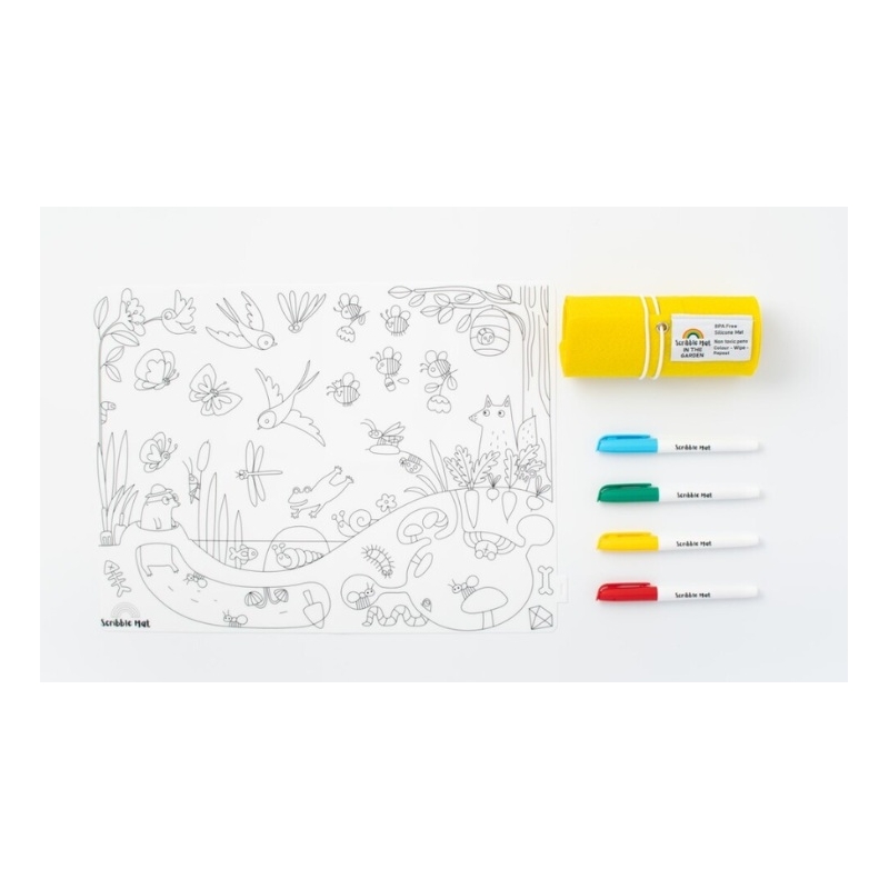 Scribble mat - Coloriage sur tapis en silicone - In the Garden