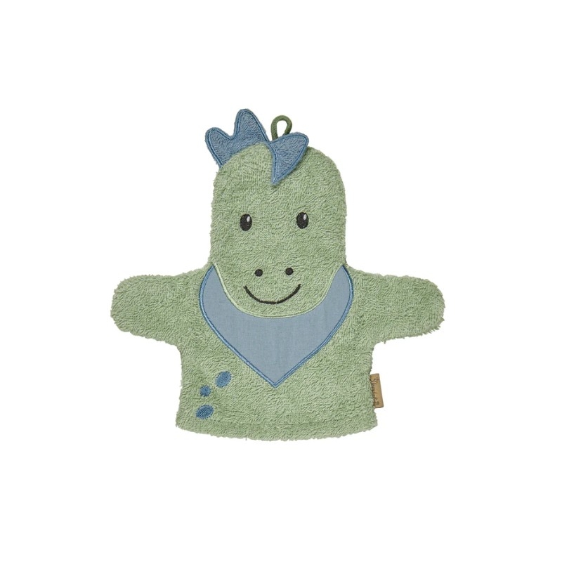 Gant de toilette marionnette dino Rexi
