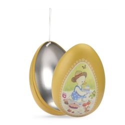 Grand oeuf jaune en métal
