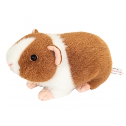 Cochon d'Inde brun clair et blanc 19 cm