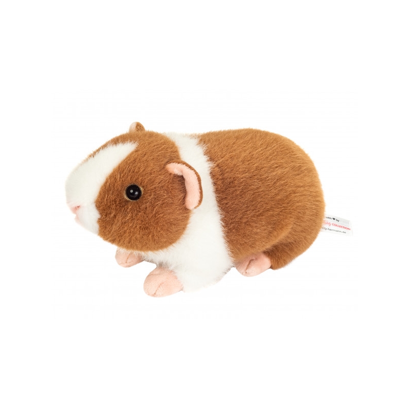 Cochon d'Inde brun clair et blanc 19 cm