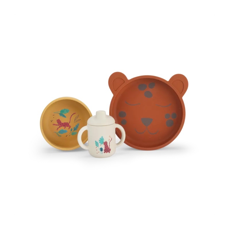 Set de vaisselle en silicone - La forêt Mawa