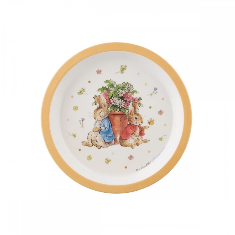 Pierre Lapin - Assiette plate orange