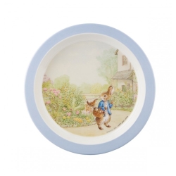 Pierre Lapin - Grande assiette plate bleue