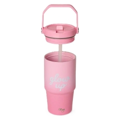 Citron - Gourde isotherme poignée 600ml Glow Up rose