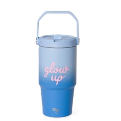 Citron - Gourde isotherme poignée 600ml Glow Up bleu