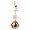 Bola doré avec perle rose