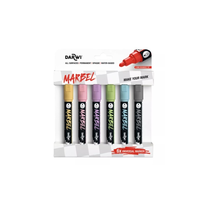 Set de 6 marqueurs - Pastel