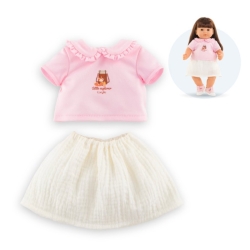 Mon grand poupon Corolle 36cm - T-shirt rose et jupe