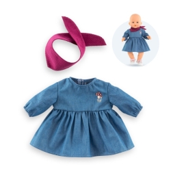 Mon grand poupon Corolle 36cm - Robe à manches longues et foulard