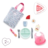 Grand coffret repas pour poupon 36/42cm bleu
