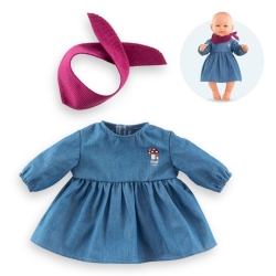 Mon grand poupon Corolle 42cm - Robe à manches longues et foulard