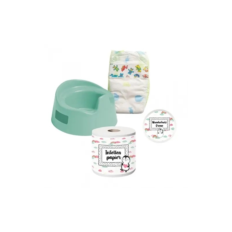 Petit pot et accessoires Pingouin