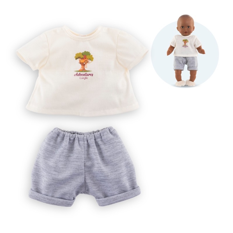 Mon premier poupon Corolle - T-shirt et short gris