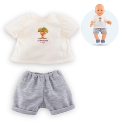 Mon grand poupon Corolle 36cm - T-shirt et short gris