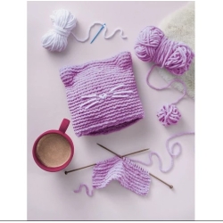 Bonnet à tricoter - Petit chat