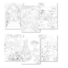 Odelia - Bloc de coloriage - Les jardins