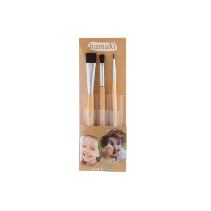 Kit de 3 pinceaux de maquillage