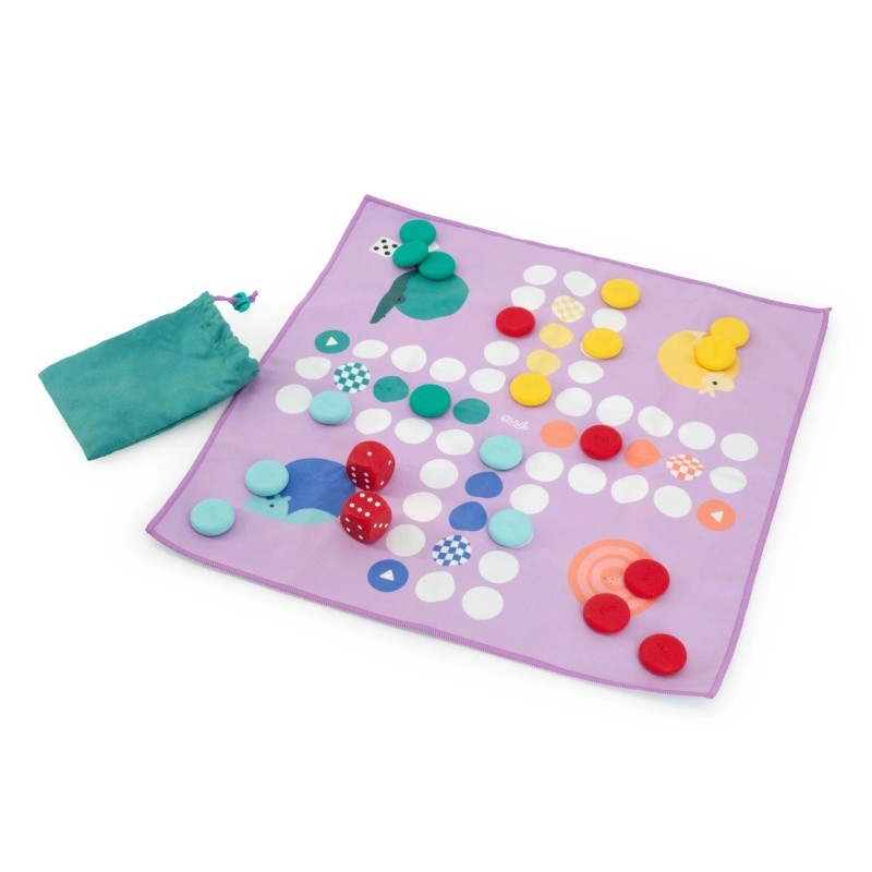 Jeu de voyage 2 en1 - Morpion et jeu des petits chevaux
