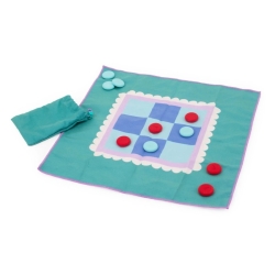 Jeu de voyage 2 en1 - Morpion et jeu des petits chevaux