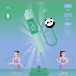 Corde à sauter sans fil - Panda