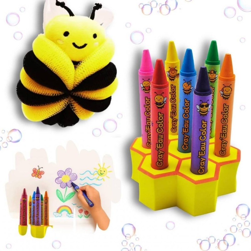 Crayons de bain à la cire d'abeille