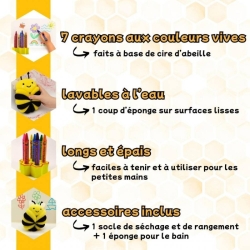 Crayons de bain à la cire d'abeille