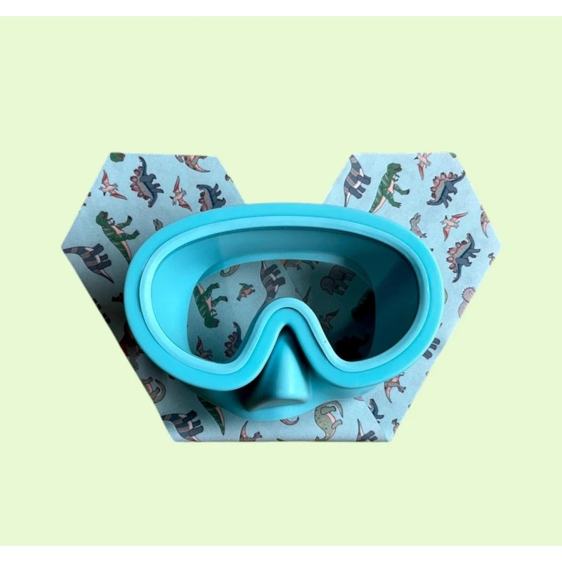 Waterplops masque 5/12ans - Turquoise dinos