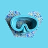 Waterplops masque 5/12ans - Turquoise requins fun