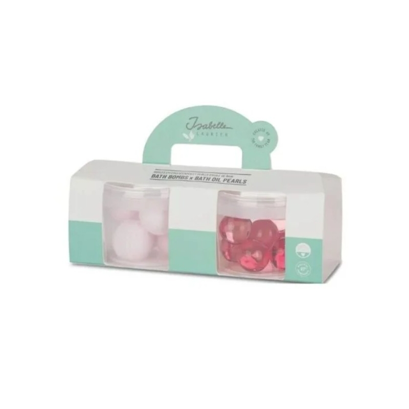 Coffret boules de bain et billes effervescentes - Rose et fruit de la passion