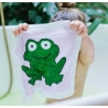 Serviette comprimée en coton - Grenouille