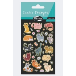 Cooky stickers phosphorescent - Chats