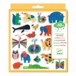 60 gommettes en feutrine - Des animaux partout!