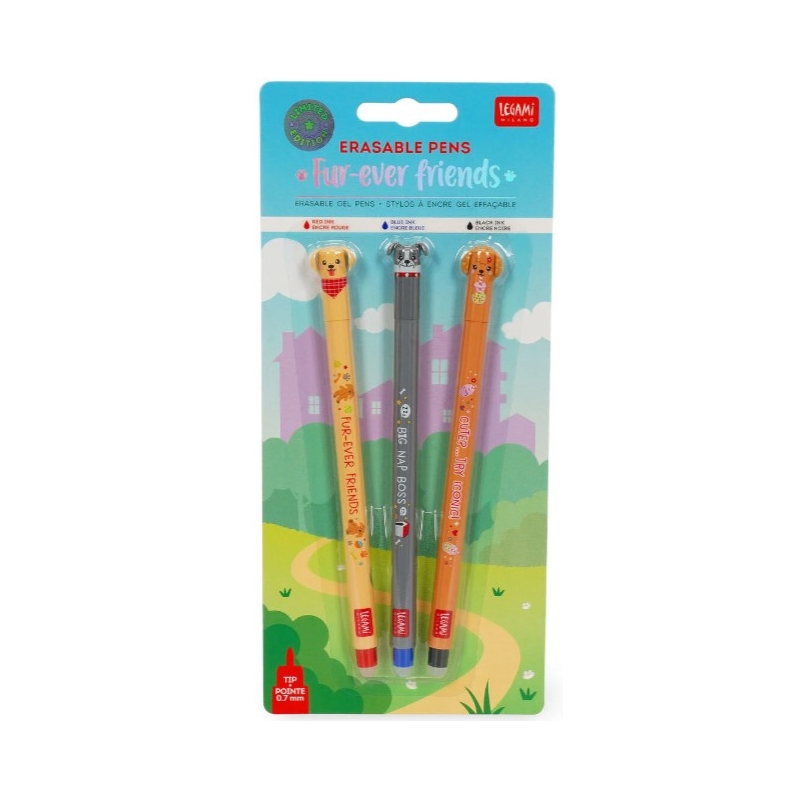 3 Stylos à encre effaçable - Fur-ever Friends