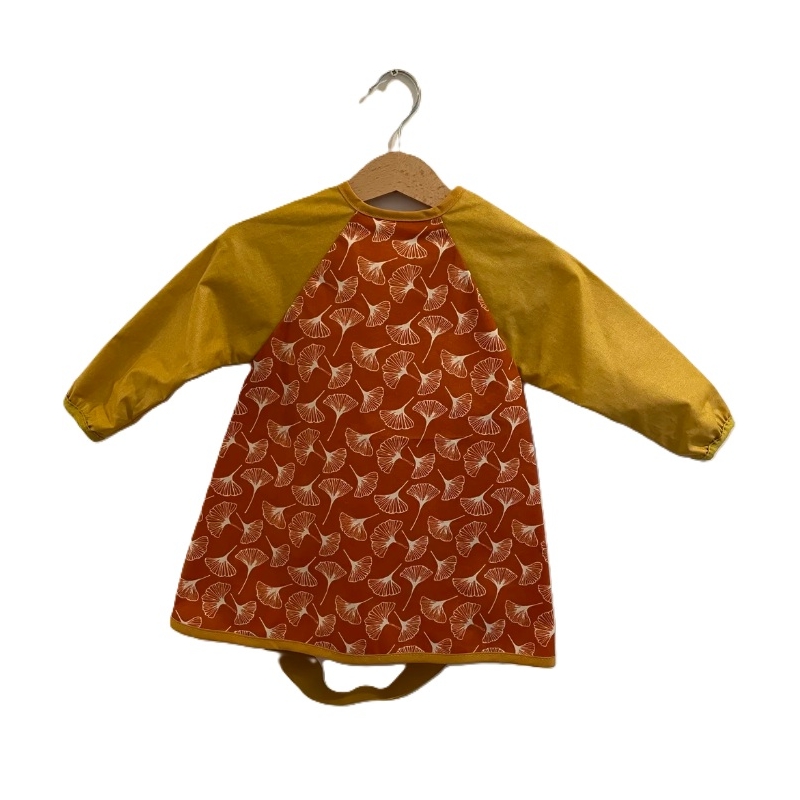 Mamé - Tablier Échinacée - Ginkgo rouge