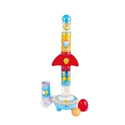 Hape - Jeu d'empilage avec fusée et balle à air pulsé