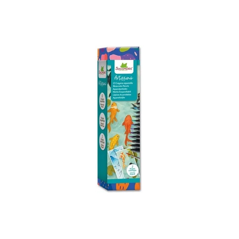 Artissimo - 12 crayons aquarellables et 2 cartes