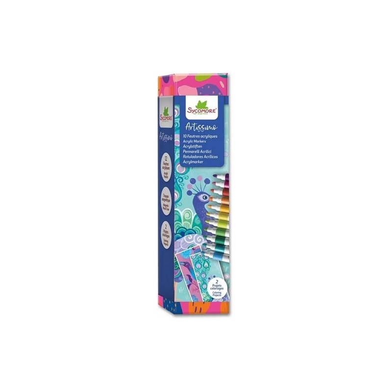 Artissimo - 10 feutres acryliques et 2 cartes