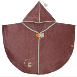 Cape de bain velours - Gazelle bois de rose