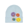 Bonnet coton Smileys bleu 52/56 cm