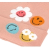 Bonnet coton Smileys rose 48/52 cm