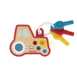 Porte-clés Tracteur Sonore et Lumineux (bois)