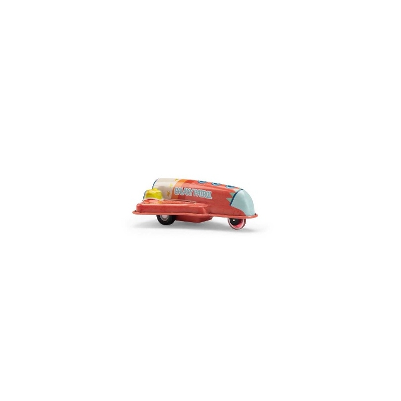 Les jouets métal -  Fusée à friction rouge